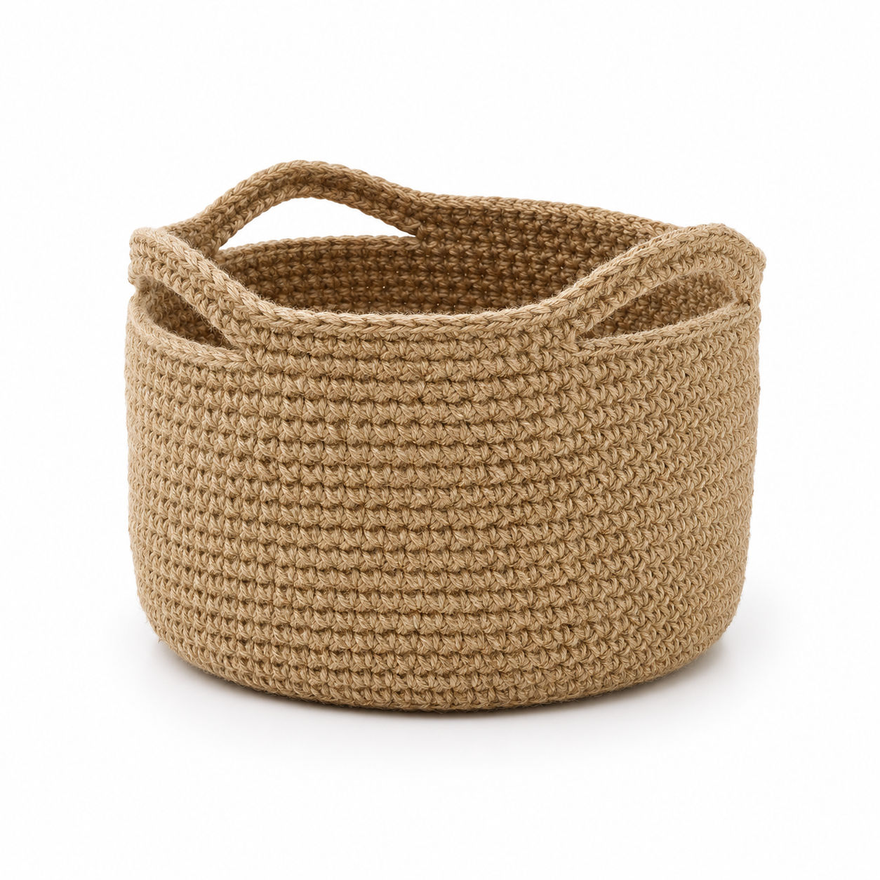 Handknitted Jute Basket for Stylish Storage